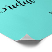 オードリー・ティール・ホワイト・ボウ・モダン・グラマー・スイート16パーティ ポスター (角)