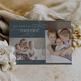 オードリー・ブルーかわいいクリスマスカード誕生のお知らせ シーズンカード