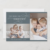 オードリー・ブルーかわいいクリスマスカード誕生のお知らせ シーズンカード (正面)