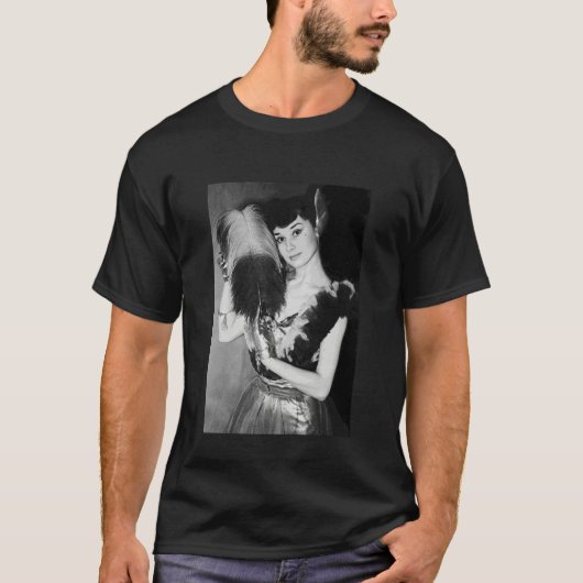 オードリー・ヘプバーン モデル ホノリア プレッシュ デイビッド デ ベテ Tシャツ (正面)
