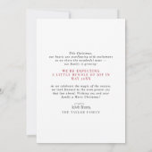 オードリー・ヴィンテージのクリスマス妊娠発表 シーズンカード (裏面)