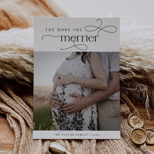 オードリー・ヴィンテージのクリスマス妊娠発表 シーズンカード