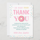 オードーナッツバースデーパーティー サンキューカード (正面)