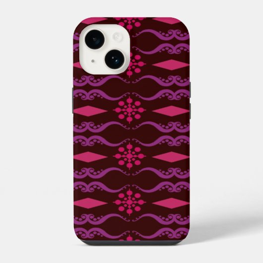 オーナメンタルインドストライプ iPhoneケース (裏面)