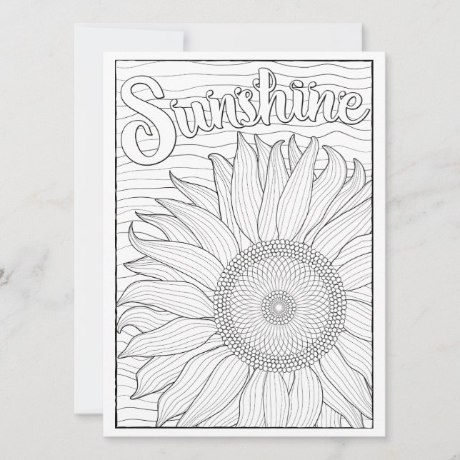 オーナメンタルズ サンシャイン ヒマワリ 色を塗ってオリジナルに (正面)