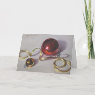 "オーナメントおよびリボン"の芸術カード シーズンカード