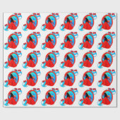 オーナメントおよび弓クリスマスの社交ダンスのダンサー ラッピングペーパー (フラット)