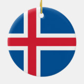 オーナメントとアイスランド国旗 セラミックオーナメント (裏面)