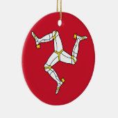 オーナメントとイギリスのマン島統一された旗 セラミックオーナメント (右)