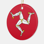 オーナメントとイギリスのマン島統一された旗 セラミックオーナメント (左)