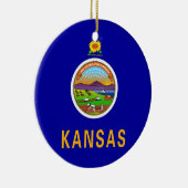 オーナメントとカンザス州旗 セラミックオーナメント (右)