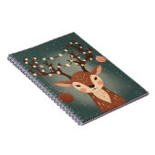 オーナメントとクリスマスの鹿 スマホケース ノートブック (右側)