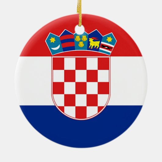 オーナメントとクロアチア国旗 セラミックオーナメント (裏面)