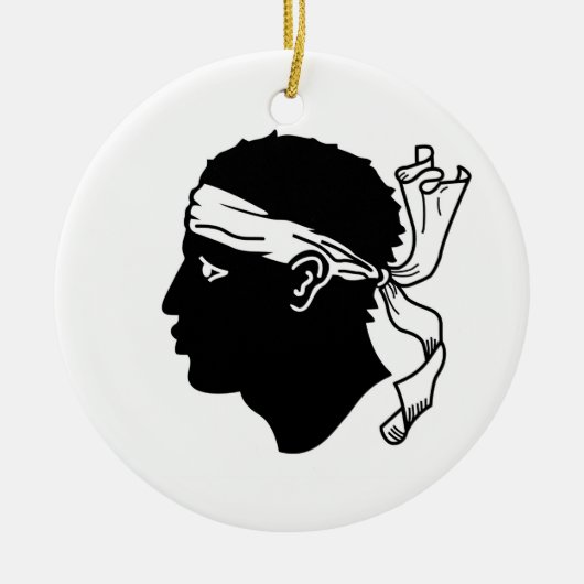 オーナメントとコルシカ州旗,フランス セラミックオーナメント (正面)