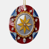 オーナメントとコロンビアカラーデザイン セラミックオーナメント (右)