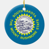 オーナメントとサウスダコタ州旗 セラミックオーナメント (裏面)