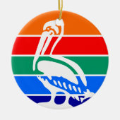 オーナメントとサンクトペテルブルク州旗 セラミックオーナメント (正面)