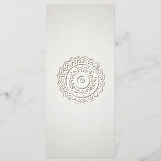 オーナメントとパール |結婚式 プログラムラックカード プログラム (裏面)