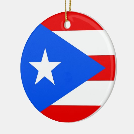 オーナメントとプエルトリコ国旗 セラミックオーナメント (左)