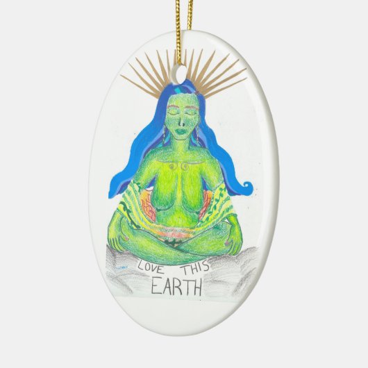 オーナメントとマザーアース。 セラミックオーナメント (左)