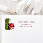 オーナメントとモミのフラクタル – Merry Christmas ラベル (インサイチュ)