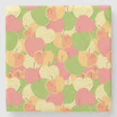 オーナメントとリンゴ ストーンコースター (正面)