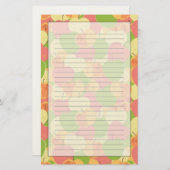 オーナメントとリンゴ 便箋 (正面/裏面)