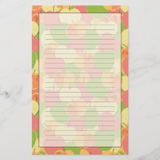 オーナメントとリンゴ 便箋 (正面)