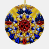 オーナメントとルーマニアの色デザイン セラミックオーナメント (正面)