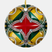 オーナメントとロサンゼルスカラーデザイン セラミックオーナメント (裏面)