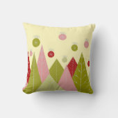 オーナメントと木のクリスマス クッション (正面)