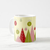 オーナメントと木のクリスマス コーヒーマグカップ (正面左)