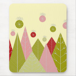 オーナメントと木のクリスマス マウスパッド
