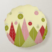 オーナメントと木のクリスマス ラウンドクッション (裏面)