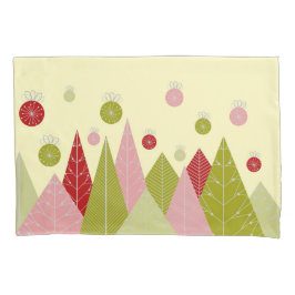 オーナメントと木のクリスマス 枕カバー