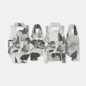 オーナメントと熱帯の花と手のひら。 フェイバーボックス (折り畳みなし)