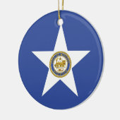 オーナメントと米国ヒューストン州旗 セラミックオーナメント (左)