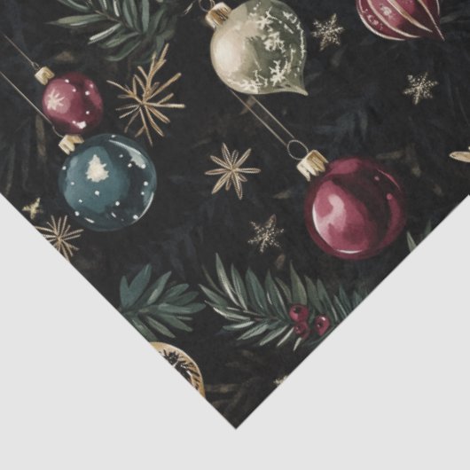 オーナメントと葉の優雅さ 薄葉紙 (詳細)