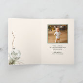 オーナメントに囲まれた写真のホリデーカード シーズンカード (内部)