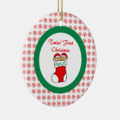オーナメントに貯蔵する双生児の初めてのクリスマス セラミックオーナメント (右)