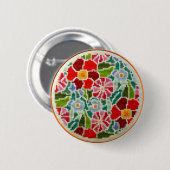 オーナメントのあたりで刺繍される夏の記憶手 缶バッジ (正面&裏面)