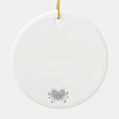 オーナメントのアメリカヘラジカ、メリーなmoosemas セラミックオーナメント (裏面)