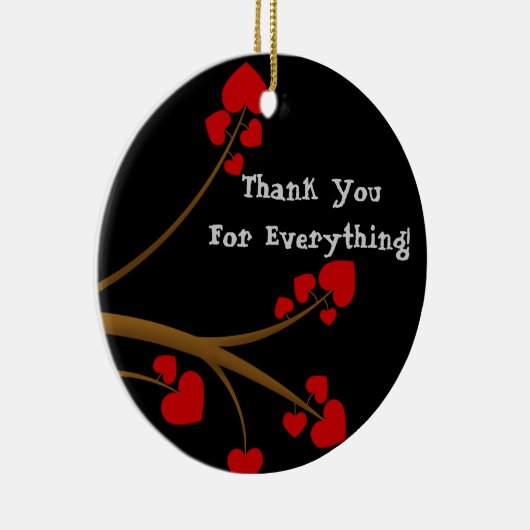 オーナメントのカスタムのギフトありがとう セラミックオーナメント (右)