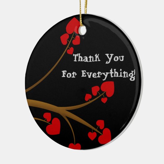 オーナメントのカスタムのギフトありがとう セラミックオーナメント (左)