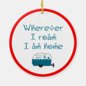 オーナメントのクリスマスのキャンピングカー セラミックオーナメント (裏面)