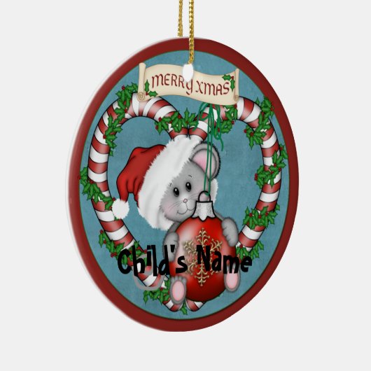 オーナメントのクリスマスのマウス セラミックオーナメント (右)