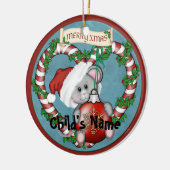 オーナメントのクリスマスのマウス セラミックオーナメント (左)