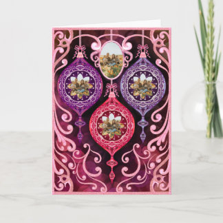オーナメントのクリスマス - 写真入りクリスマスカード カード