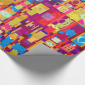 オーナメントのコラージュの包装紙 ラッピングペーパー (角)