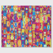 オーナメントのコラージュの包装紙 ラッピングペーパー (フラット)